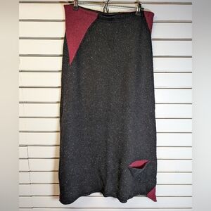 Animale Made in France Knit Silk Blend Pencil Skirt Size L EUC